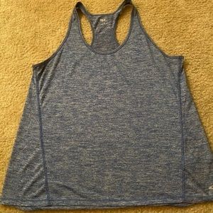 Blue and white Everlast tank top